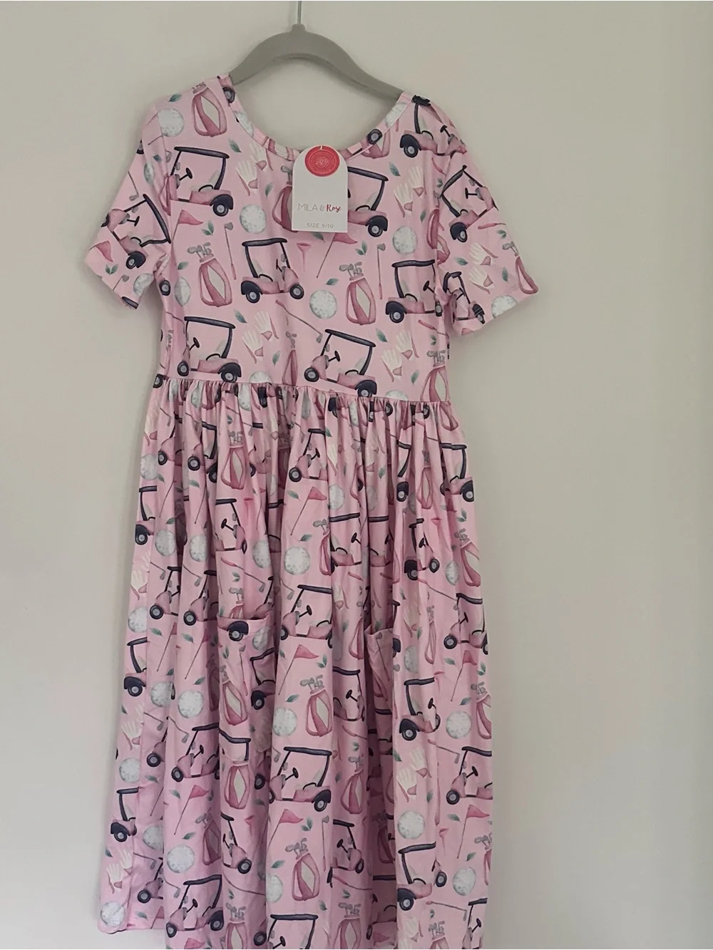 NWT Mila and Rose TEE TIME S/S POCKET TWIRL DRESS Golf Cart 9 - 10